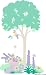 Tree & Basket Paint by Number Wall Mural