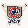Chicago Cubs Logo with Antique Bats Pin