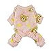 Fitwarm Pink Sweetie Bear Dog Pajamas Pet Winter Coat Cozy Velvet Clothes, XS