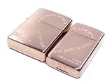 ペアzippo　LOVEハートメッセージペアジッポ サテーナ　ローズピンクの画像
