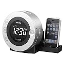 Sony ICF CD3 IP CD Uhrenradio und Apple iPod Docking Funktion silber