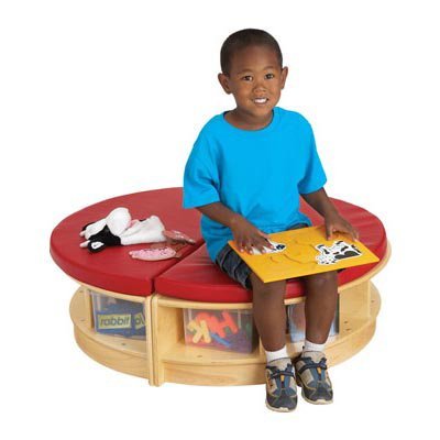 Jonti-Craft Kydz Semi Circle Bench Read-A-Round Blue - JC143-2
