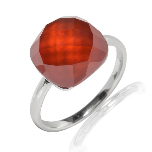 Rafaela Donata Damen-Ring Argento Classico 925 Sterlingsilber Zirkonia Orange 58 60800173 Preisvergleich