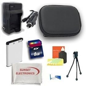 SSE Prime Point & Shoot Essentials Kit Featuring EN-EL19 Extended Life Replacement Battery for Nikon + External Rapid AC/DC Charger + 8GB Memory Card + Case for Nikon Coolpix S100, Nikon S100, Coolpix S100, Nikon Coolpix S2500, Nikon S2500, Coolpix S2500, Nikon Coolpix S3100, Nikon S3100, Coolpix S3