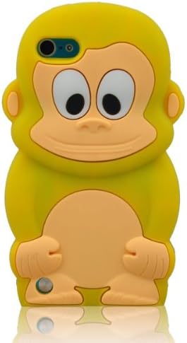 Angelseller XKM New Cute 3d Monkey Soft Silicone Case For Ipod Touch 5/5g/5th (Yellow)