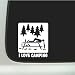 I Love Camping Funny Car Decal Window Sticker Graphic