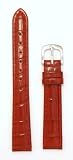 Ladies Alligator Grain Leather Watchband Red 12mm Watch Band