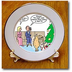 Bad Christmas Present Idea - Funniest Home Videos - 8 Inch Porcelain Plate