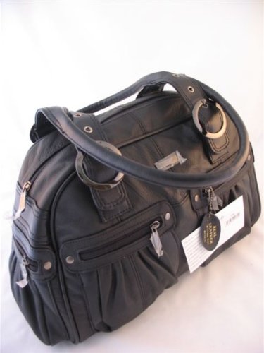 black full leather lorenz shoulder / bag ladies womens