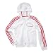 Sports : adidas Kapuzenjacke Kinder, wei&szlig;/rot