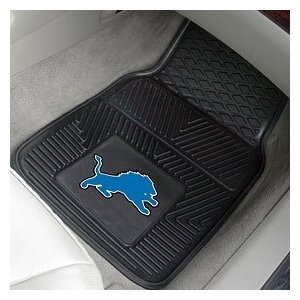 NFL Football Detroit Lions 2 Piece Vinyl Floor Mats With team Logo