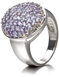 1.70 Carat Genuine Tanzanite Sterling Silver Ring