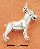 Animals Ch-1864 : Sterling Silver 3d Rottweiler Charm