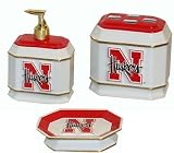 NCAA Nebraska Cornhuskers 3-Piece Bathroom Gift Set