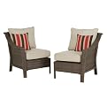 Home Rolston Wicker Sectional Left And Right Arm Chair Set