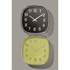 Wanduhr Uhr schwarz silber Retro Stil Kunststoff Deko - D31cm