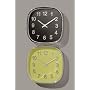 Wanduhr Uhr schwarz silber Retro Stil Kunststoff D&hellip von Only4You