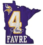 Minnesota Vikings Brett Favre Wood Sign Quality Graphics Antique Matte Finish Laminate Top