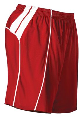 Alleson 554PW Women s Mesh Multi-Sport Shorts SC/WH - SCARLET/WHITE WL
