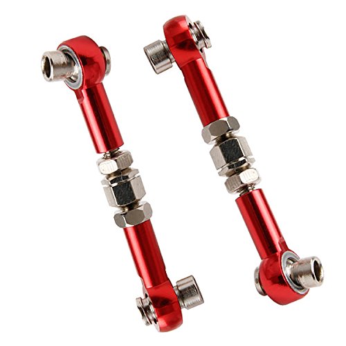 SkyQ 102017 Aluminum Linkages Alloy Sonic, for RC 1:10th 4WD Car Upgrade Parts Red(Pack of 2)