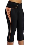 ScudoPro Capri Legging Knicker Padded Cycling Pant for Women 3/4 Orange - Size L