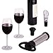 Jeeves Wine Accessories Deluxe Wine Saver - Efficient Vacuum Pump, 2 Wine Bottle Stoppers & 2 Drip Free Aerating Pourers
