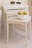 Beadboard Nested Table Set Set Of Three White