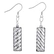 Sterling Silver 3/4-Inch Wave Dangle Earrings