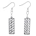 EXP Sterling Silver 3/4-Inch Wave Dangle Earrings