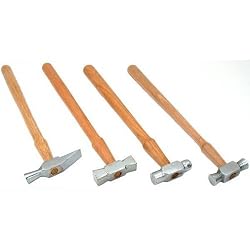 4 Steel Ball Pein Planishing Swiss Design Metal Hammers