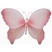 10" Medium Pink Crystal Butterfly Decorations - butterflies hanging nylon nursery bedroom girls room ceiling wall decor, wedding birthday party baby bridal shower