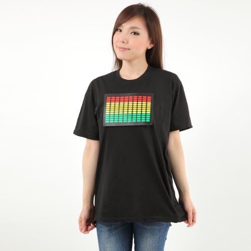to live a T-shirt and super equalizer new material EL panel T-shirt / with a battery / L size / CLUB shining (japan import)
