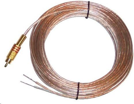 Microsound - 30 Feet 16 AWG Speaker Wire with RCA Male Plug on one end