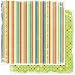 Bo Bunny Press - Sun Kissed Collection - 12 x 12 Double Sided Paper - Sun Kissed Stripe, BRAND NEW