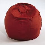 Fun Furnishings  Large Beanbag,   Red Micro Suede