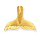 14k Gold Diamond-cut Whale Tail Slide
