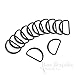 Set of 24 Antique Finish Metal D Rings, 1 1/2