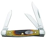 Case Cutlery 31736 Sawcut Small Stockman Antique Bone Handle