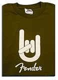 Fender Rock On Tee, Army Green, Large
