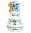 "Mama & Babies" Twin Boys 3-Tier Diaper Cake (3 Colors)