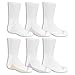 Fruit Of The Loom Big Girls' 6 Pack Crew Socks, Multi, Shoe: 4-10