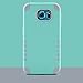 S6 Case, LK [Combo Armor] Hard PC Cover with Soft Silicone Case Hybrid Defender Shockproof Protective Case for Samsung Galaxy S6 [Mint / Grey]