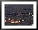 Aerial View of City at Night Including the Umayyad Mosque, Damascus, Syria Architecture Framed Art Poster Print by Christian Kober, 31x25