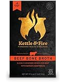 Beef Bone Broth From Grass Fed Cows, Slowly Simmered 24 Hours, 17.6 Oz, (1 Pack)