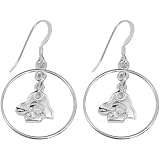 Dayna U East Carolina Pirates Sterling Silver Open Drop Earrings
