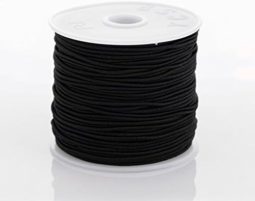 UU-BUY Elastic Cord Thread,1 mm, 100 Meters, Black