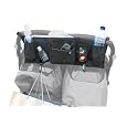 JL Childress Double Wide Bottles 'N Bags Stroller Organizer, Black