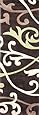 Modern Area Rug 2x8 Runner Brown Handmade Contemporary