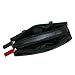 Black Cowhide Nappa Leather Dual Eyeglass Case Color: Black