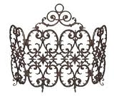 Fireplace Screens: Charlestonian 3 Panel Arch Fireplace Screen, Bronze, Pewter, Black, Copper, Gold